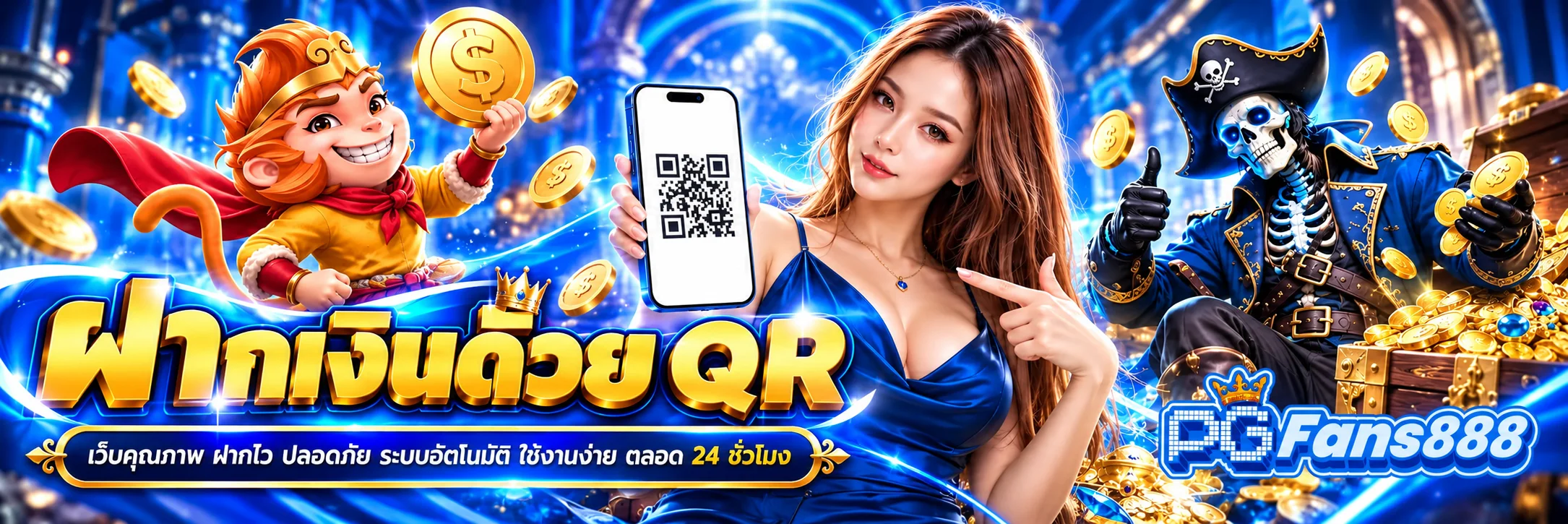 Golden QR Casino Adventure Banner